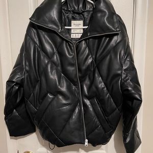 Oversized Vegan Leather Diamond Puffer BRAND NEW WITH TAGS